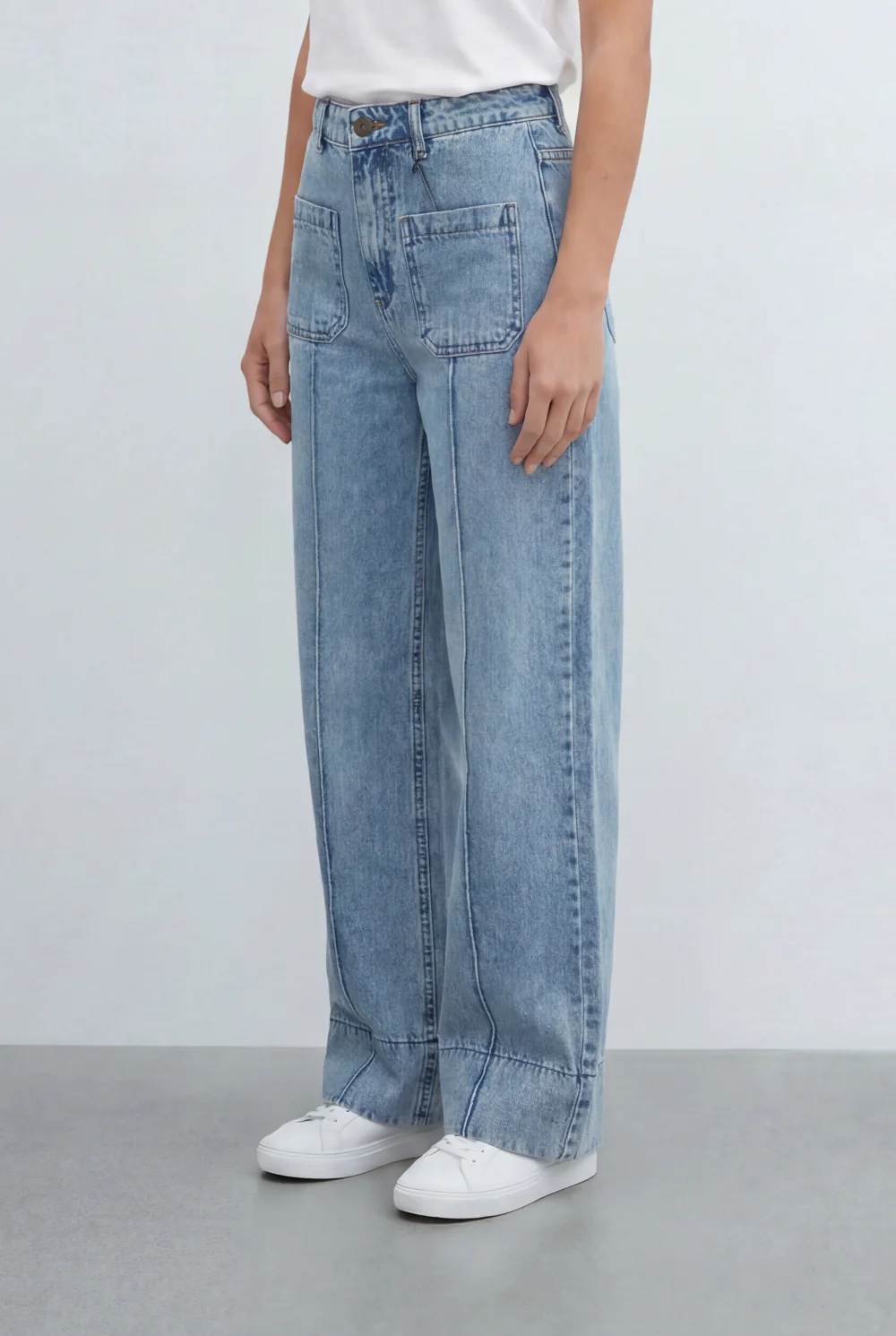 Women's Tomato Store Jeans Used Denim Pants Silhouette Front Patch Pocket Detail - Image 4