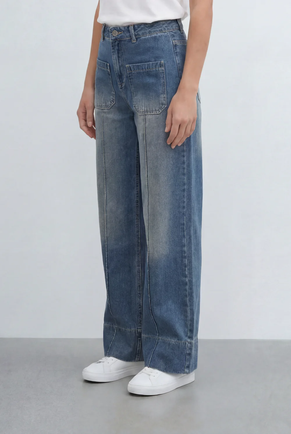 Women's Tomato Store Jeans Used Denim Pants Silhouette Front Patch Pocket Detail - Image 8
