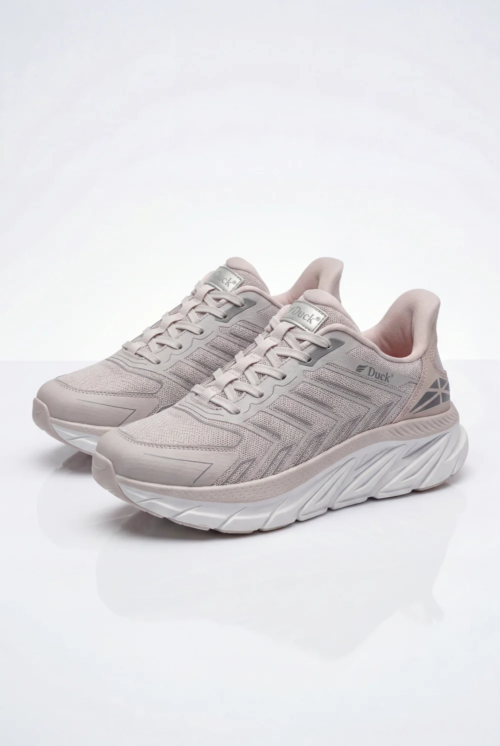 Women's Tomato Store Running Sneaker Neutral Tone Design Lace Up Closure Duck Shoes - Image 5
