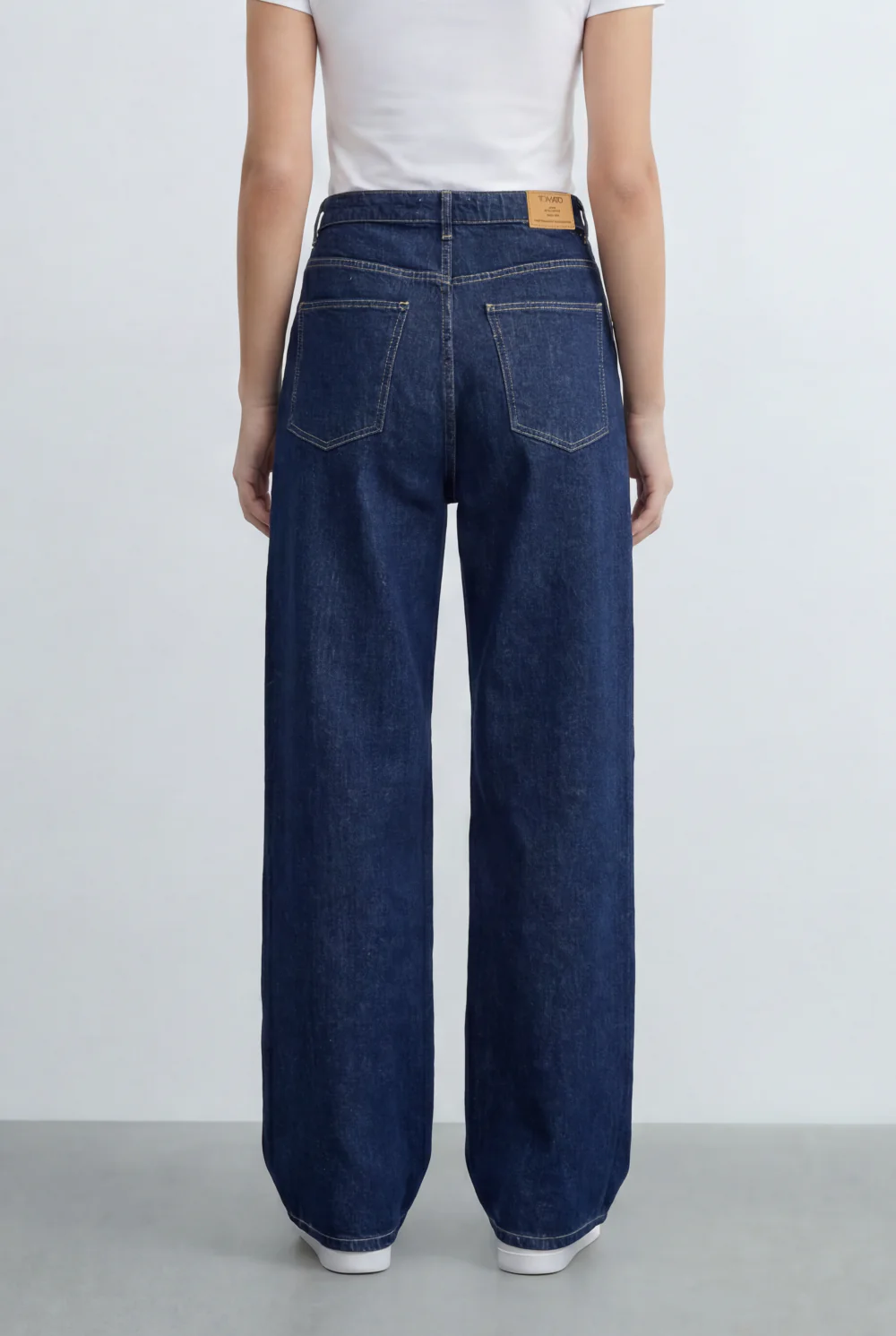 Women's Wide Leg High Rise Jeans Denim Five Pocket Style With Zip Fly Closure Tomato Store - Image 6