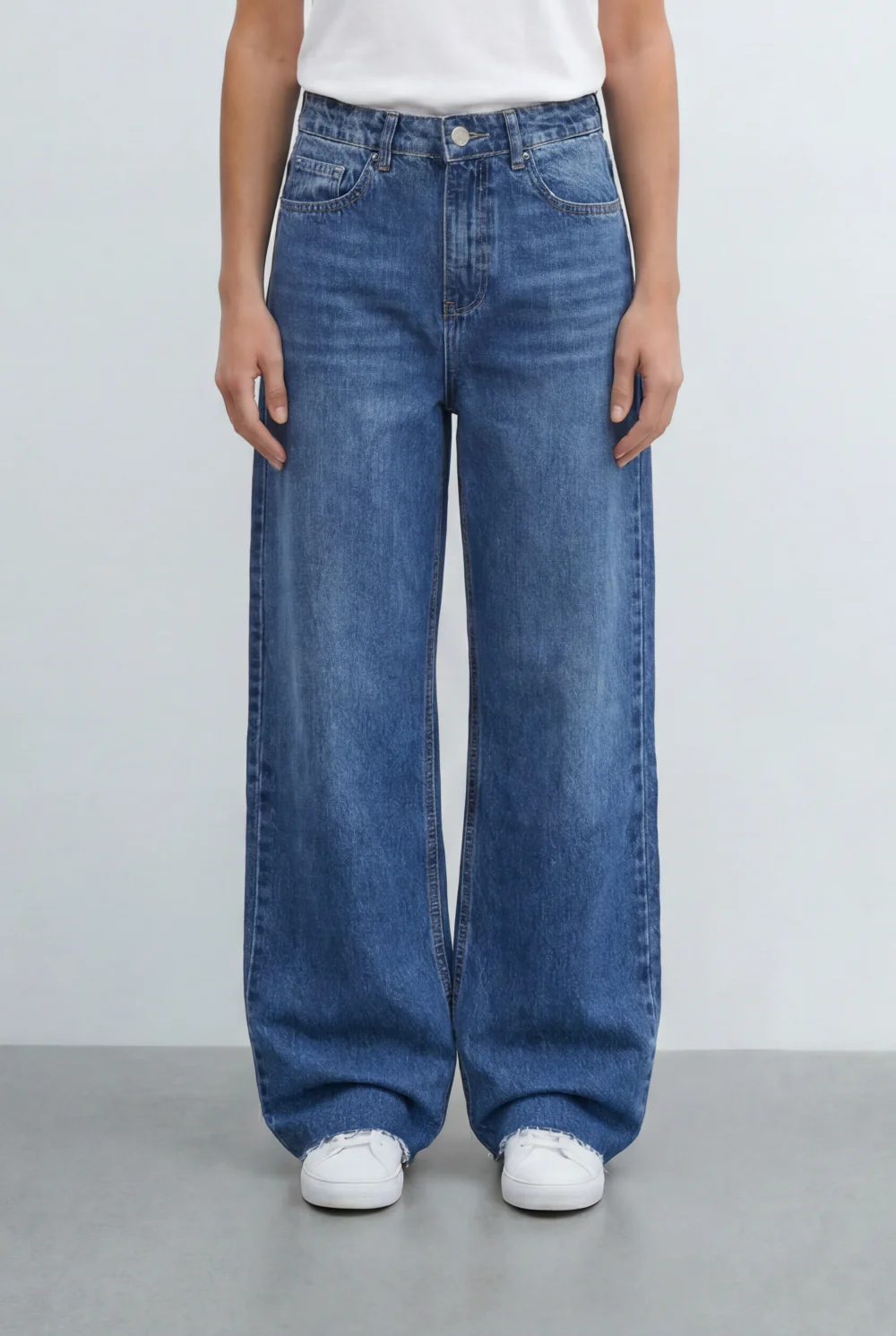 Women's Wide Leg Jeans High Rise Relaxed Denim Pants Tomato Store
