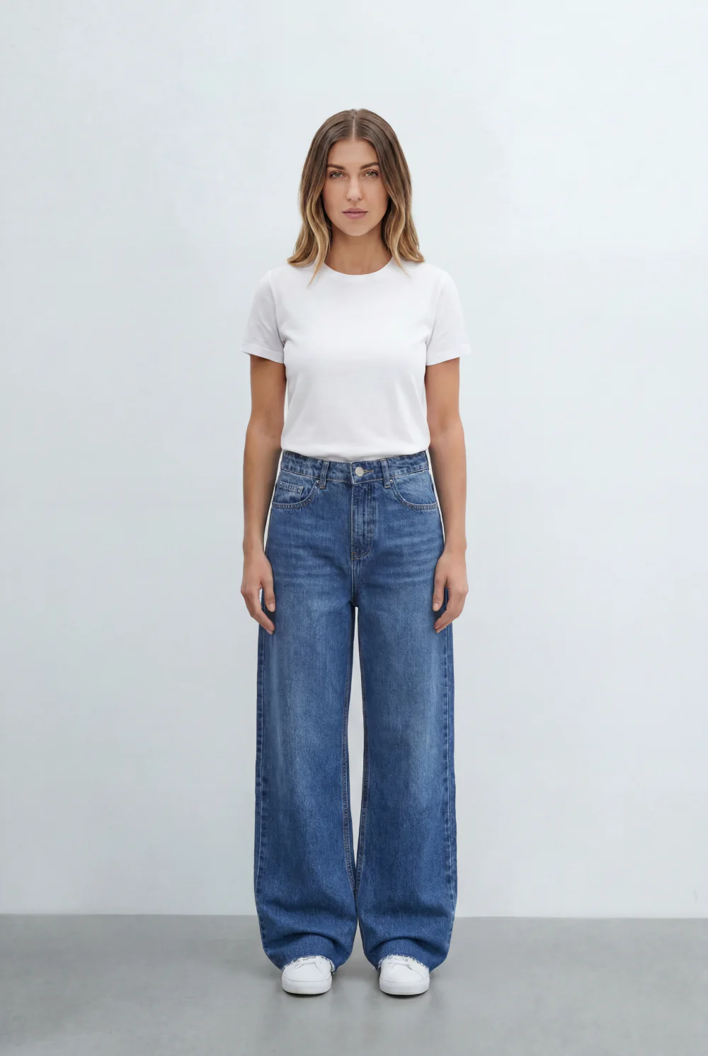 Women's Wide Leg Jeans High Rise Relaxed Denim Pants Tomato Store - Image 3