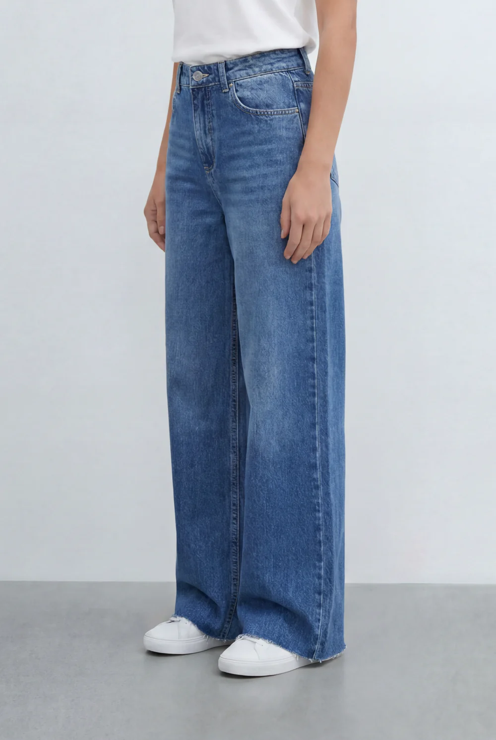 Women's Wide Leg Jeans High Rise Relaxed Denim Pants Tomato Store - Image 4