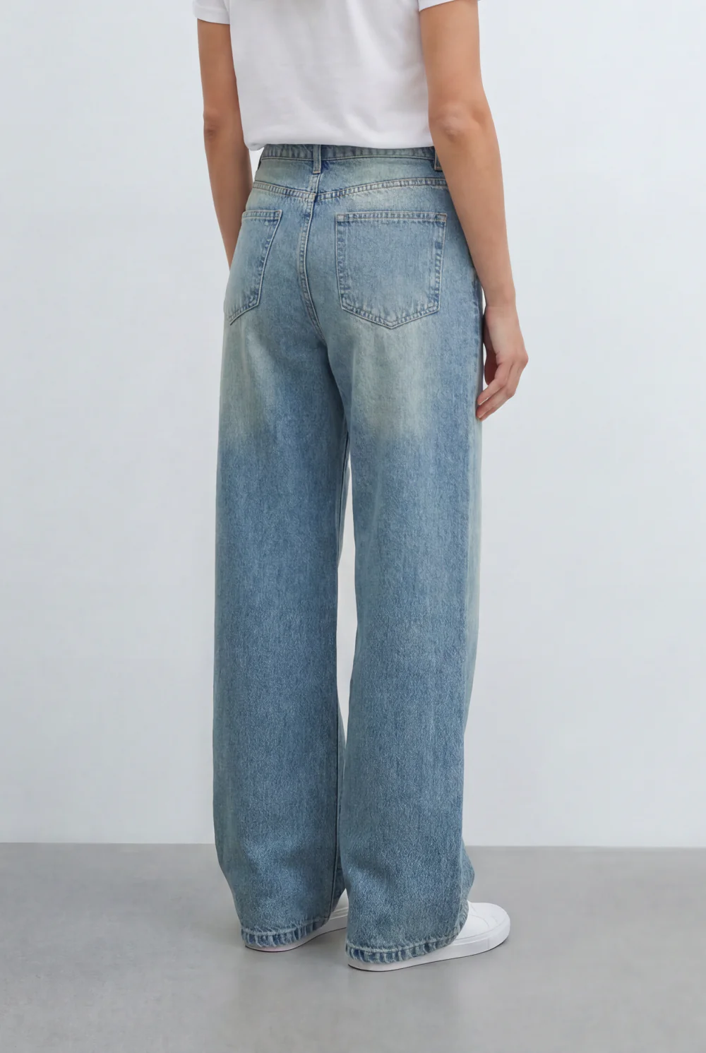 Women's Wide Leg Jeans Tomato Store Relaxed High Rise Denim Vintage Wash Pants - Image 2
